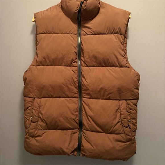 Cotton On Other - Cotton On Men's Brown Puffer Vest M Water-Repellent Winter Jacket
